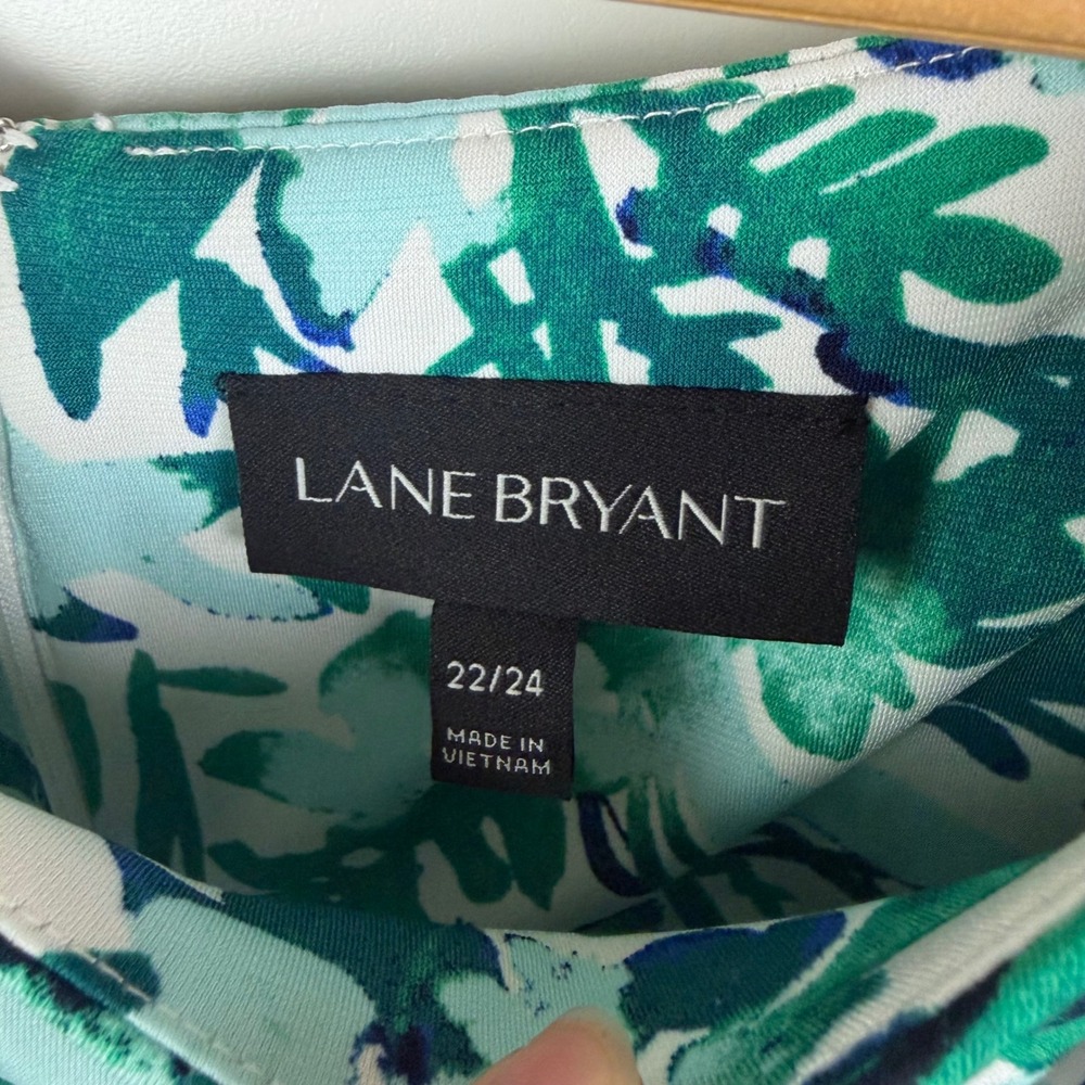 Lane Bryant Tropical Floral Twist Front Sheath Dress Size 22/24 Stretch Resort - Picture 5 of 10